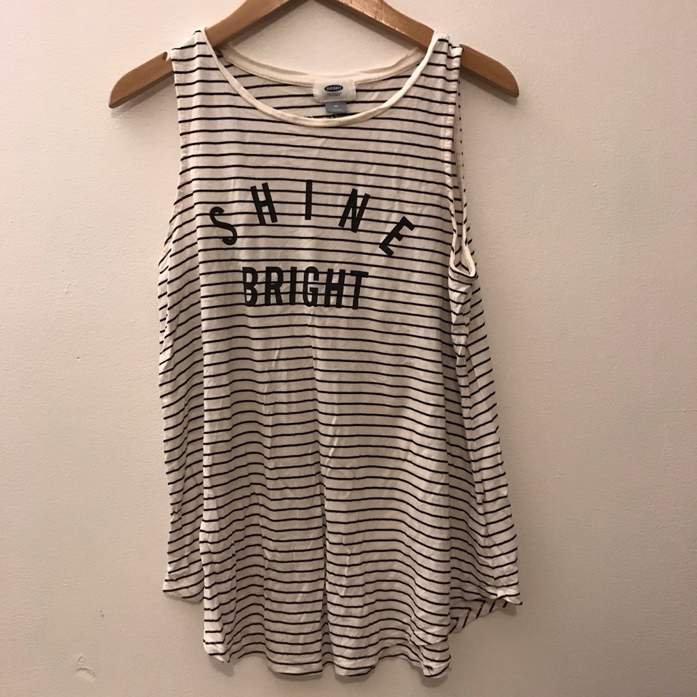 Striped “shine bright” old navy tank
